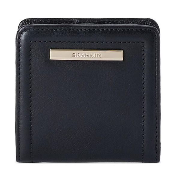 NWT BRAHMIN Nightshade Collection Black Jane Mini Bifold Snap Wallet